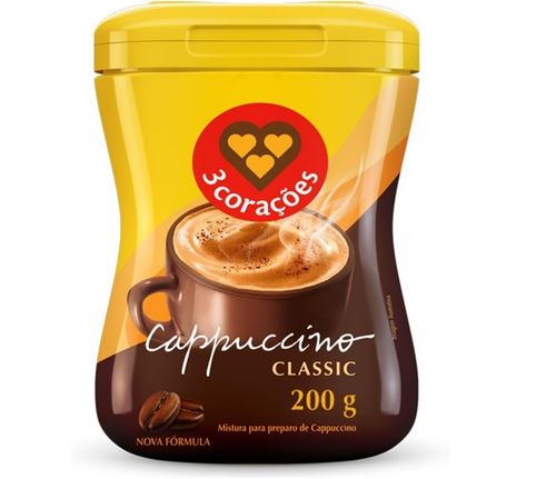 Cafe Cappuccino 3Coracoes Classic Abra Seu Coracao Pote 400G