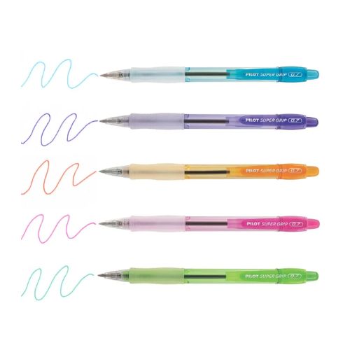 CANETA PILOT SUPER GRIP 0.7 NEON AZUL
