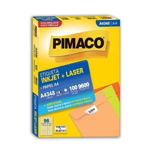 ETIQUETA CARTA 6184 100 FLS 84,67X101,06 PIMACO