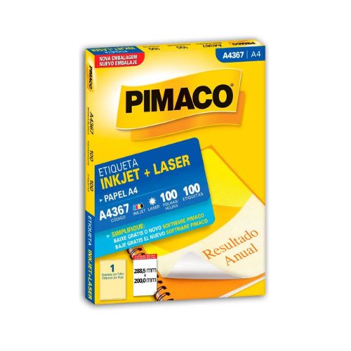 ETIQUETA INK JET BIC PIMACO A4367 100FOLHAS
