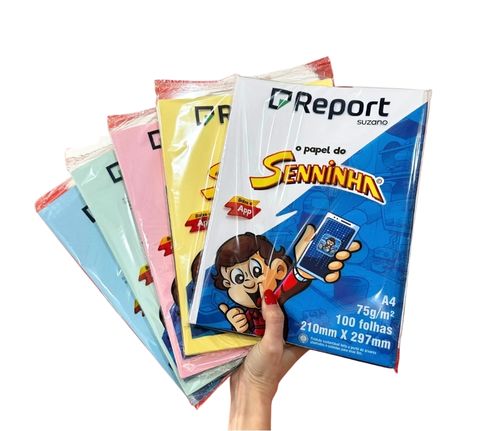 PAPEL A4 SENINHA BRANCO 100X1 REPORT